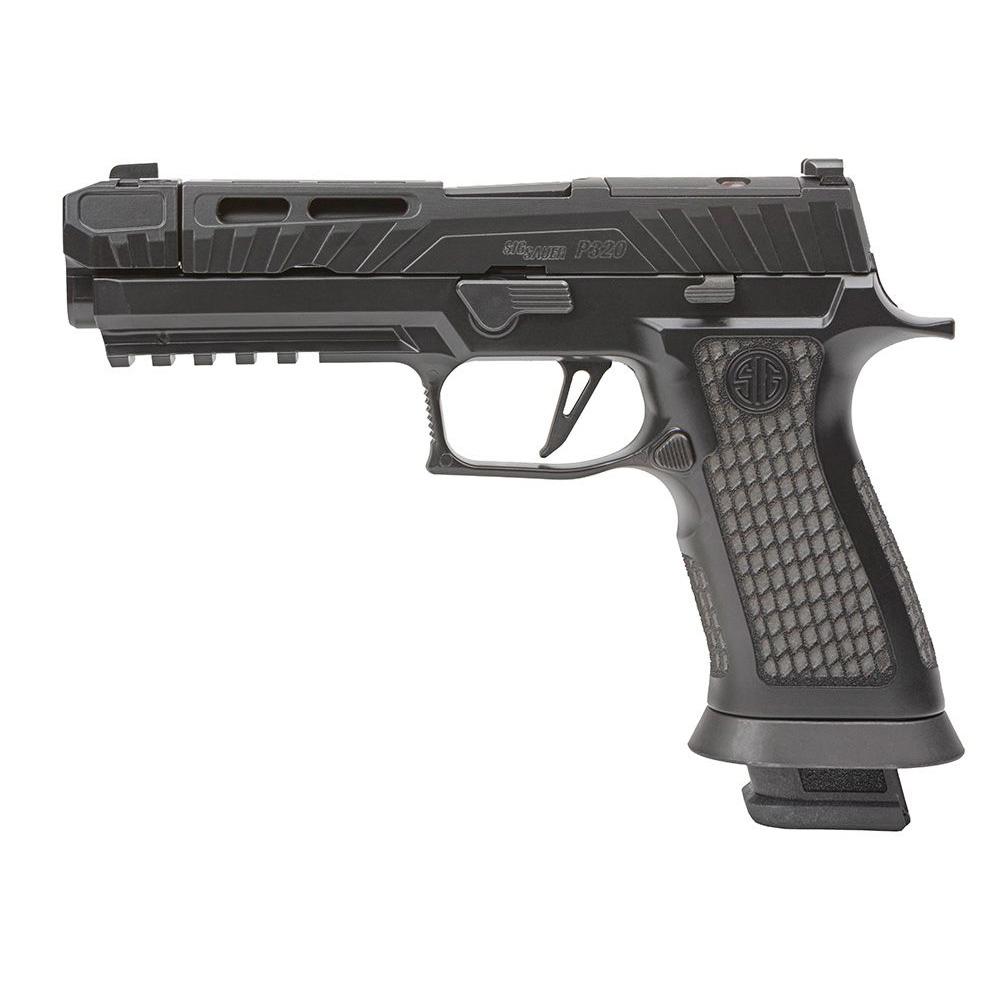 Sig Sauer P320 Spectre Comp Blackout Handgun 9mm Luger 21rd Magazines(2) 4.6" Barrel X-Ray Sights Picture of Sig Sauer SIG P320 SPECTRE COMP BLACKOUT 9MM (2) 21rd MAG
