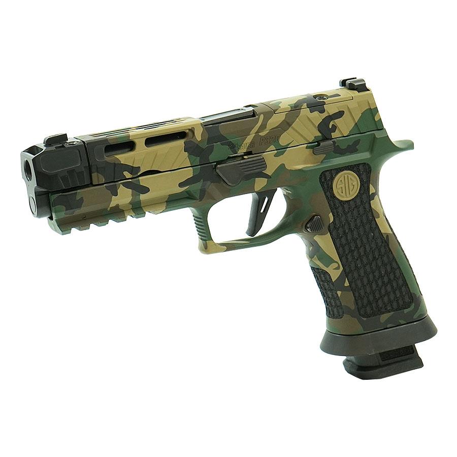 Sig Sauer P320 Spectre Comp Handgun 9mm Luger 21rd Magazines (2) 4.6" Barrel Woodland Camo SC81 Picture of Sig Sauer SIG P320 SPECTRE COMP 9MM (2) 21rd MAG SC81 Woodland Camo