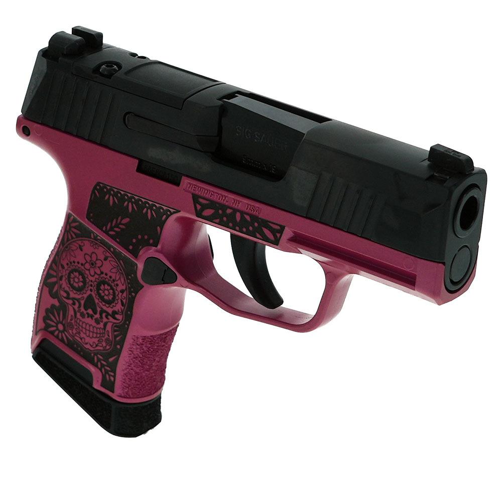 Sig Sauer "Sugar Skull-Medusa Pink" P365 Optic Ready Handgun 9mm Luger 10rd Magazines(2) 3.1" Barrel X-RAY 3 Sights Picture of Sig Sauer P365 9MM 3.1 BLK STRIKR XRAY3 OPTIC READY 2MAGS-SIG PINK MEDUSA