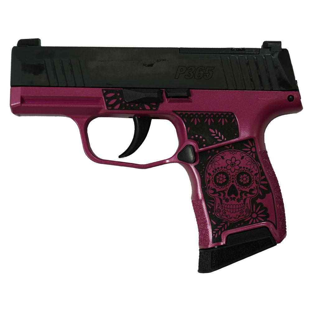 Sig Sauer "Sugar Skull-Medusa Pink" P365 Optic Ready Handgun 9mm Luger 10rd Magazines(2) 3.1" Barrel X-RAY 3 Sights Picture of Sig Sauer P365 9MM 3.1 BLK STRIKR XRAY3 OPTIC READY 2MAGS-SIG PINK MEDUSA