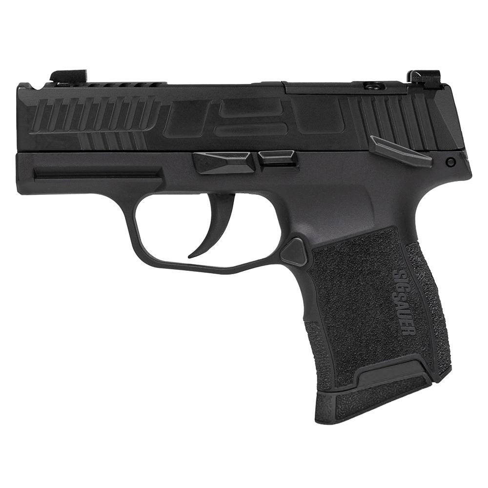 Sig Sauer P365 "Outlander Black" Handgun 9mm Luger 10rd Magazines(2) 3.1" Gold Barrel X-RAY 3 Sights Manual Safety Picture of Sig Sauer P365 9MM 3.1IN STRKR XRAY3 OR 2 MAGS MANL SAFTY-Orca Cut Gld Brl Black