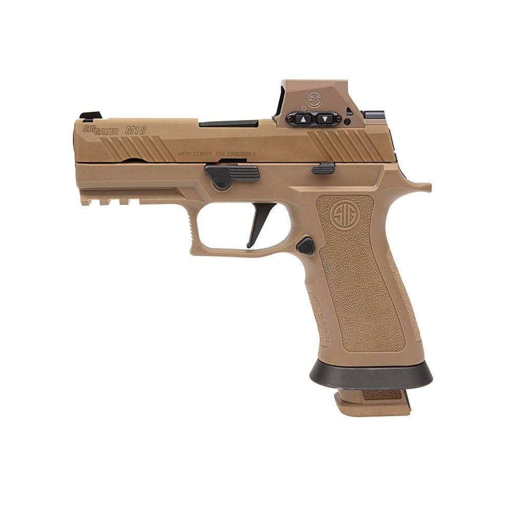Sig Sauer M18X Handgun 9mm Luger 21rd Magazines (3) 3.9" Barrel Coyote with RomeoM17 Picture of Sig Sauer Sig M18 XSeries RX 9mm Coyote (3) 21rd mag