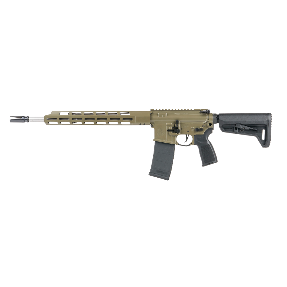 Sig Sauer M400 Tread Rifle 5.56 NATO 30rd Magazine 16" 1/2x28 Threaded Barrel Stainless Steel and Moss Green Picture of Sig Sauer Sig M400 TREAD 5.56Nato Moss Green 16in SS Barrel 30rd Mag