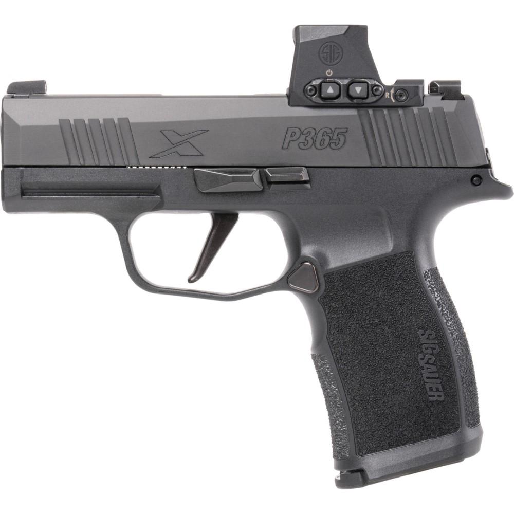 Sig Sauer P365X Compact Handgun 9mm 10rd Magazines (2) 3.1" Barrel Black with Romeo-X Red Dot Picture of Sig Sauer Sig P365X Romeo-X Compact 3.1in 9mm (2)10rd mags