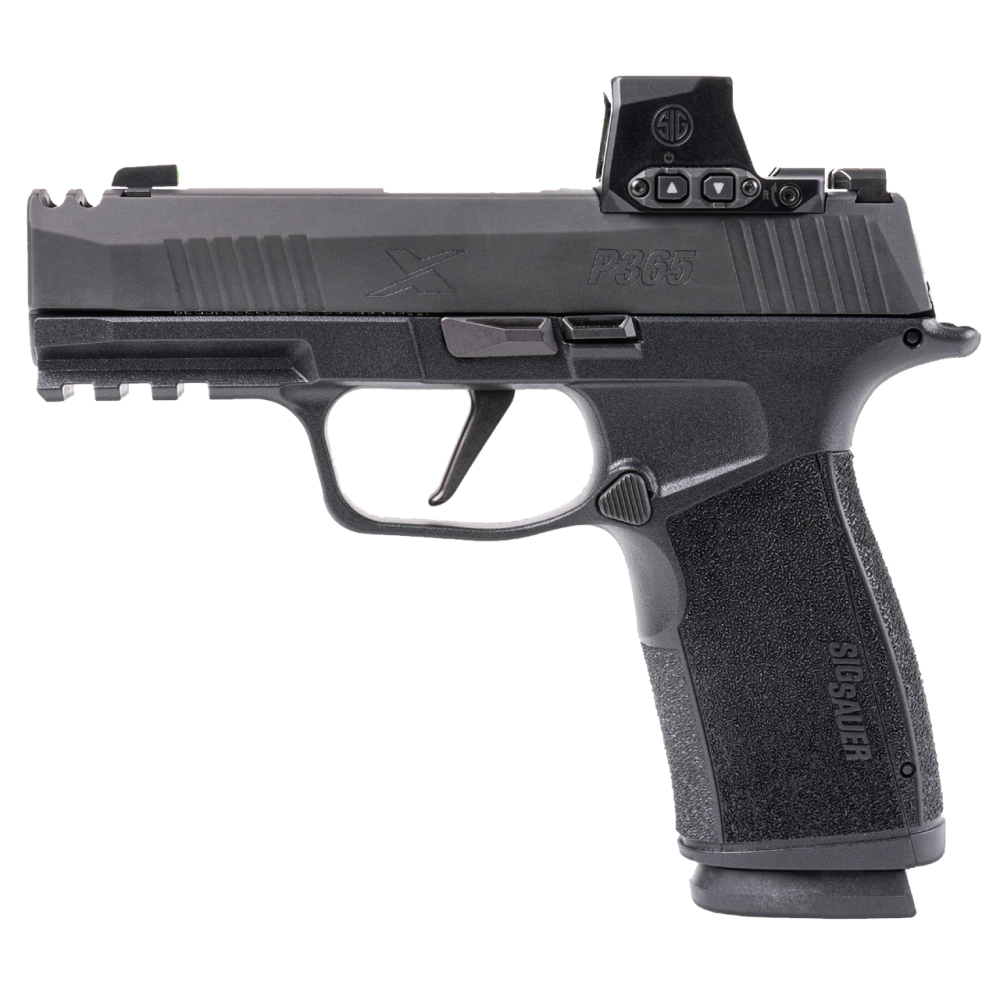 Sig Sauer P365X Macro Comp Handgun 9mm Luger 17rd magazines (2) 3.1" Barrel Black with Romeo-X Red Dot Picture of Sig Sauer Sig P365X Macro Romeo-X Compact 9mm (2) 17rd mags