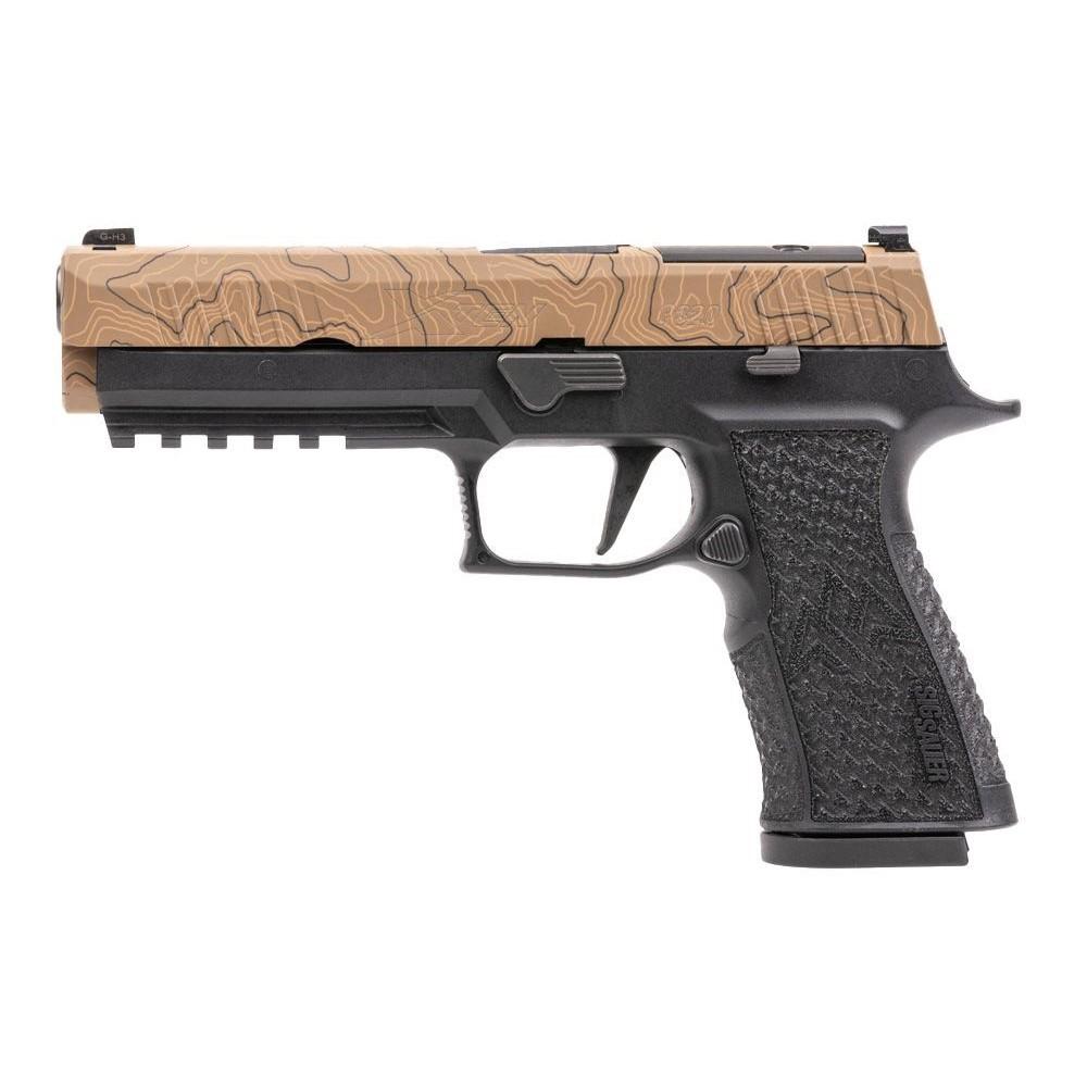 Sig Sauer P320-XTEN Endure Handgun 10mm Auto 15rd Magazines(3) 5" Barrel Topographic Pattern Slide Picture of Sig Sauer Sig P320 XTEN Endure 10mm Auto Topographic Pattern (3) 15rd Mags