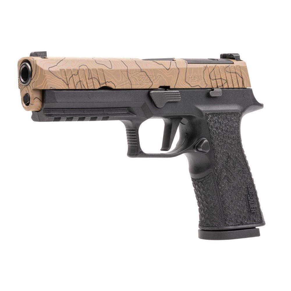 Sig Sauer P320-XTEN Endure Handgun 10mm Auto 15rd Magazines(3) 5" Barrel Topographic Pattern Slide Picture of Sig Sauer Sig P320 XTEN Endure 10mm Auto Topographic Pattern (3) 15rd Mags