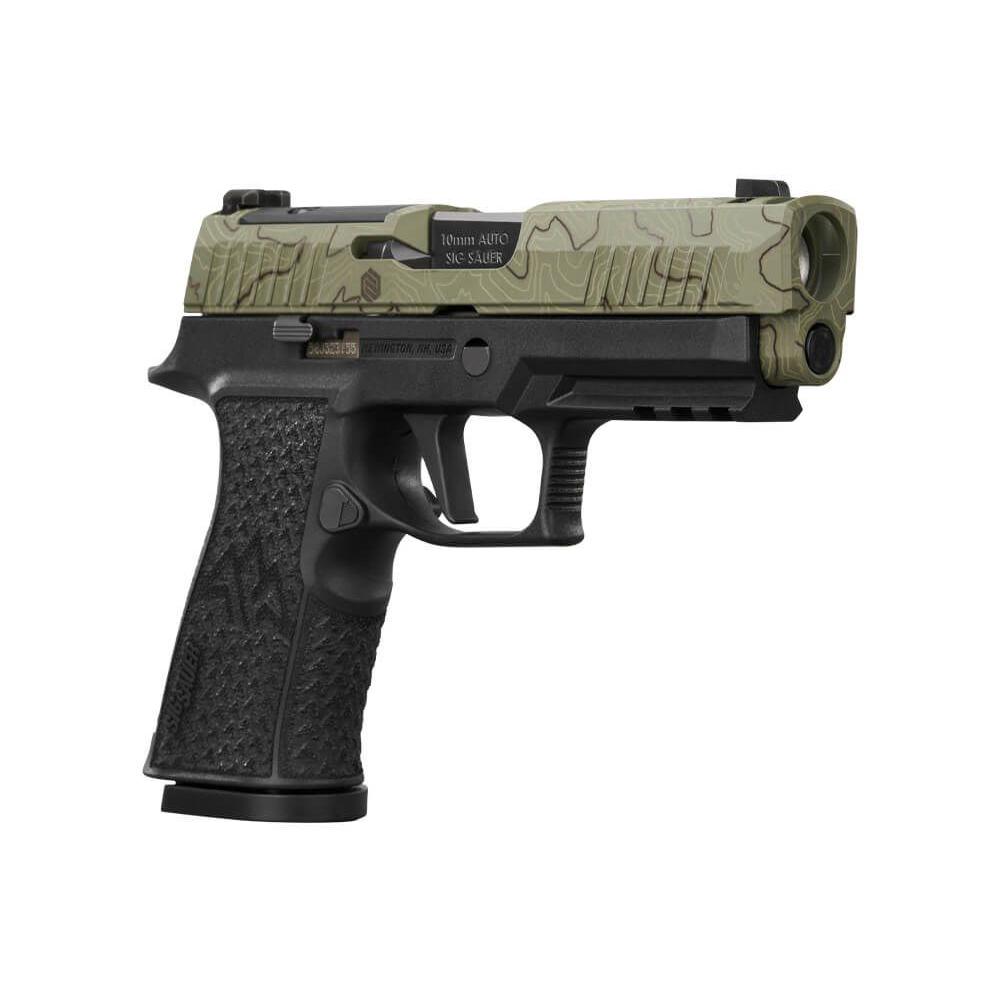 Sig Sauer P320-XTEN Endure Comp Handgun 10mm Auto 15rd Magazines(3) 3.8" Barrel Moss Green Slide Night Sights Picture of Sig Sauer P320 10MM 3.8IN X-SERIES GREEN STRIKER X-RAY 3 LXG GRIP (3) 15RD OPTC RDY