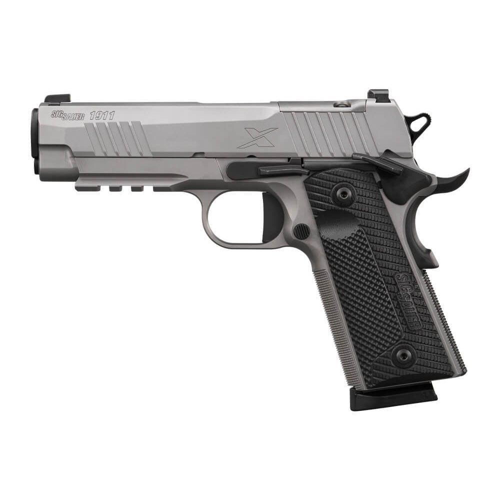 Sig Sauer XCarry Stainless Handgun .45 Auto 8rd Magazines(2) 4.5" Barrel Optic Ready SAO Picture of Sig Sauer SIG 1911 45 ACP 5IN X-SERIES SS SAO 2-8RD MAG OPTIC READY