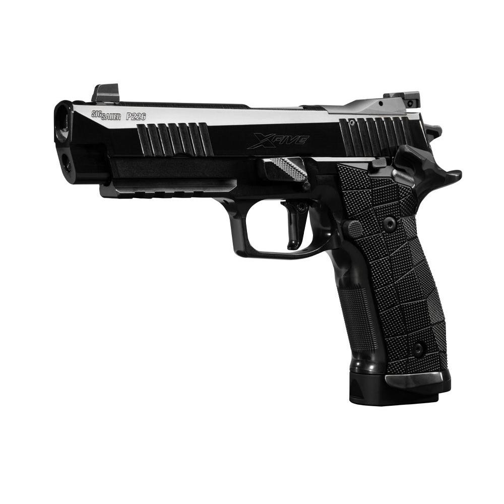 Sig Sauer Sig Reserve P226 XFIVE Handgun 9mm Luger 20rd Magazine(3) 4.4" Barrel Optic Ready X-Ray 3 Sights SAO Picture of Sig Sauer P226 9MM 4.4IN OBSIDIAN SAO X-RAY 3 AL GRIP (3) 20RD STEEL MAG OR