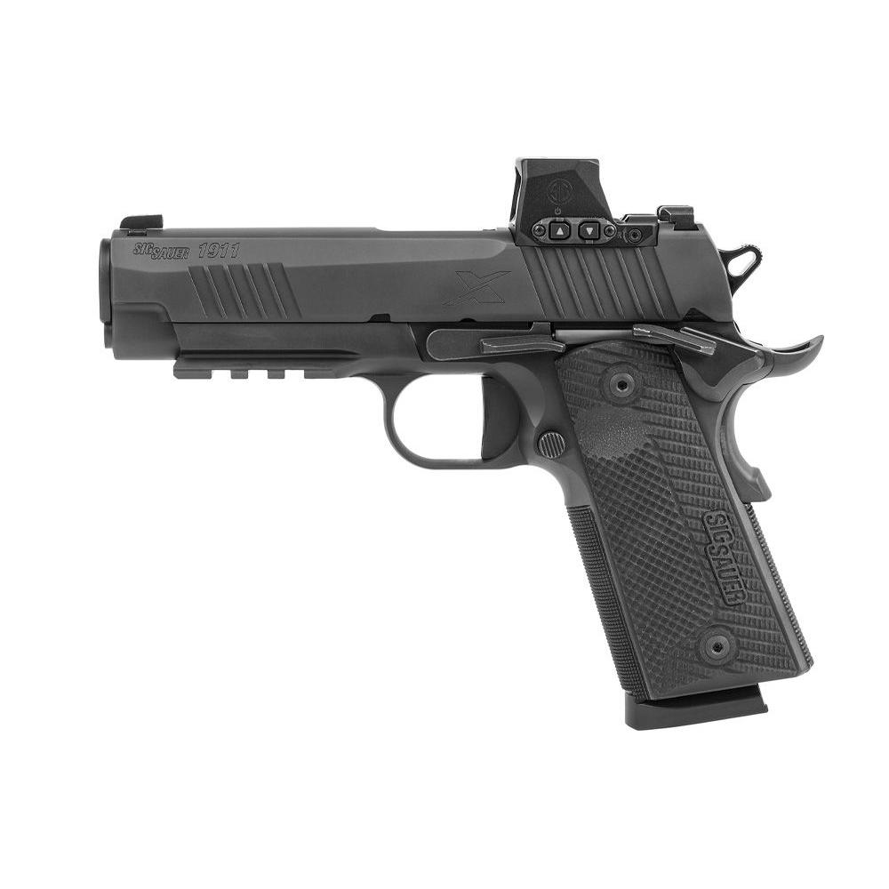 Sig Sauer 1911XCarry Handgun .45 Auto 8rd Magazines(2) 4.25'' Barrel Night Sights w/ROMEO-X Compact Picture of Sig Sauer Sig 1911XCarry Romeo-X 45ACP 4.25'' Brl NS 2/8rd Mag Blk