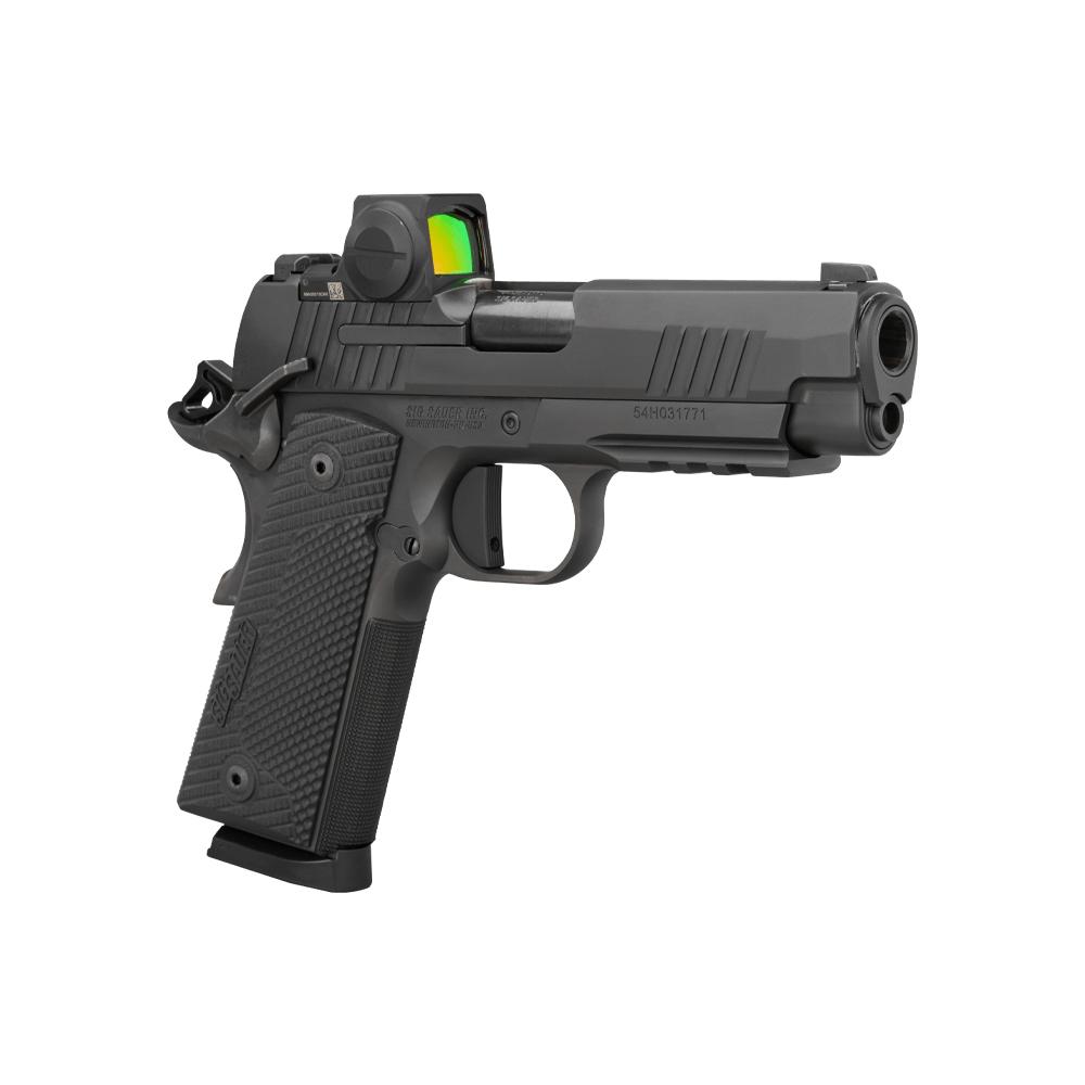 Sig Sauer 1911XCarry Handgun .45 Auto 8rd Magazines(2) 4.25'' Barrel Night Sights w/ROMEO-X Compact Picture of Sig Sauer Sig 1911XCarry Romeo-X 45ACP 4.25'' Brl NS 2/8rd Mag Blk