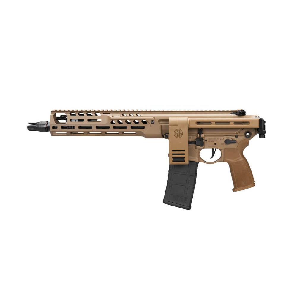 Sig Sauer MCX-SPEAR LT IR Pistol 5.56mm 30rd Magazine(1) 11.5" Threaded Barrel Coyote Finish Folding Brace Picture of Sig Sauer Sig Sauer MCX Spear 5.56 NATO AR-15 Pistol 11.5" 30rd Coyote