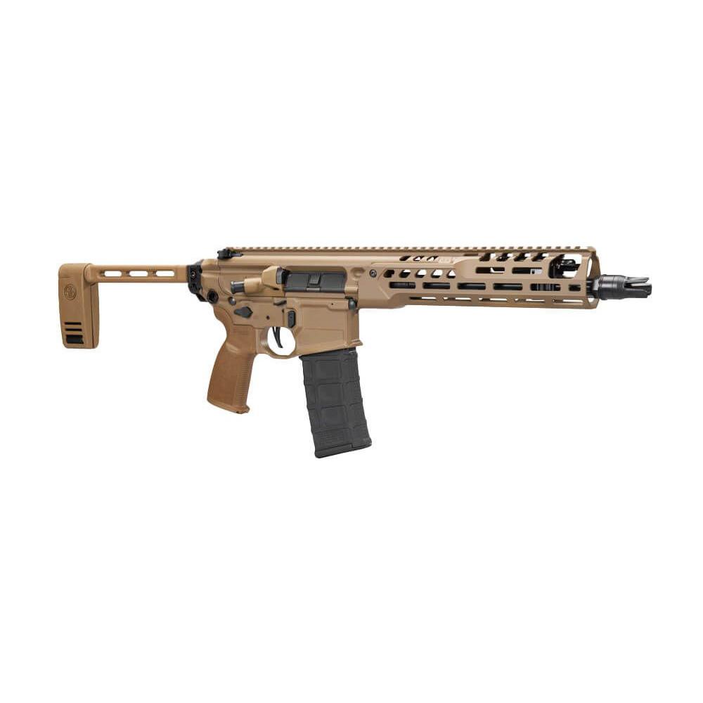 Sig Sauer MCX-SPEAR LT IR Pistol 5.56mm 30rd Magazine(1) 11.5" Threaded Barrel Coyote Finish Folding Brace Picture of Sig Sauer Sig Sauer MCX Spear 5.56 NATO AR-15 Pistol 11.5" 30rd Coyote