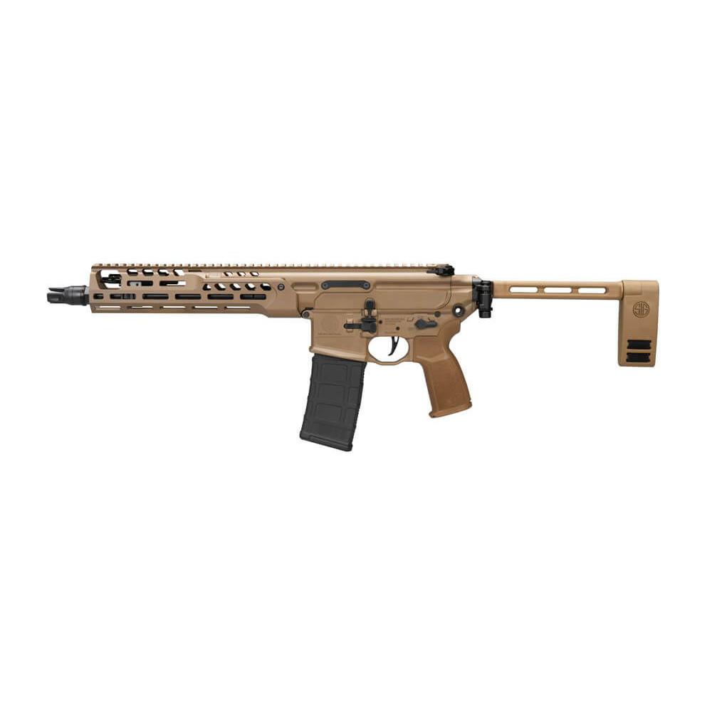 Sig Sauer MCX-SPEAR LT IR Pistol 5.56mm 30rd Magazine(1) 11.5" Threaded Barrel Coyote Finish Folding Brace Picture of Sig Sauer Sig Sauer MCX Spear 5.56 NATO AR-15 Pistol 11.5" 30rd Coyote