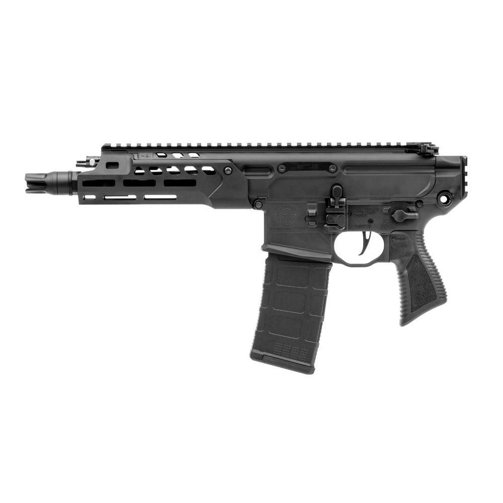 Sig Sauer PMCX Rattler LT Handgun 5.56 NATO 30rd Magazine 7.75" Barrel Black Picture of Sig Sauer SIGMCX 5.56 NATO PISTOL 7.75IN RATTLER LT BLK SEMI AL (1) 30RD MAG W/BRACE