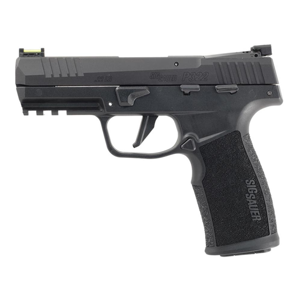 Sig Sauer P322 Handgun .22 LR 10rd Magazines (2) 4" Barrel Black CA Compliant Picture of Sig Sauer Sig P322 22LR 4" Nitron BLK SAO (2) 10RD Poly Mag CA Comp.