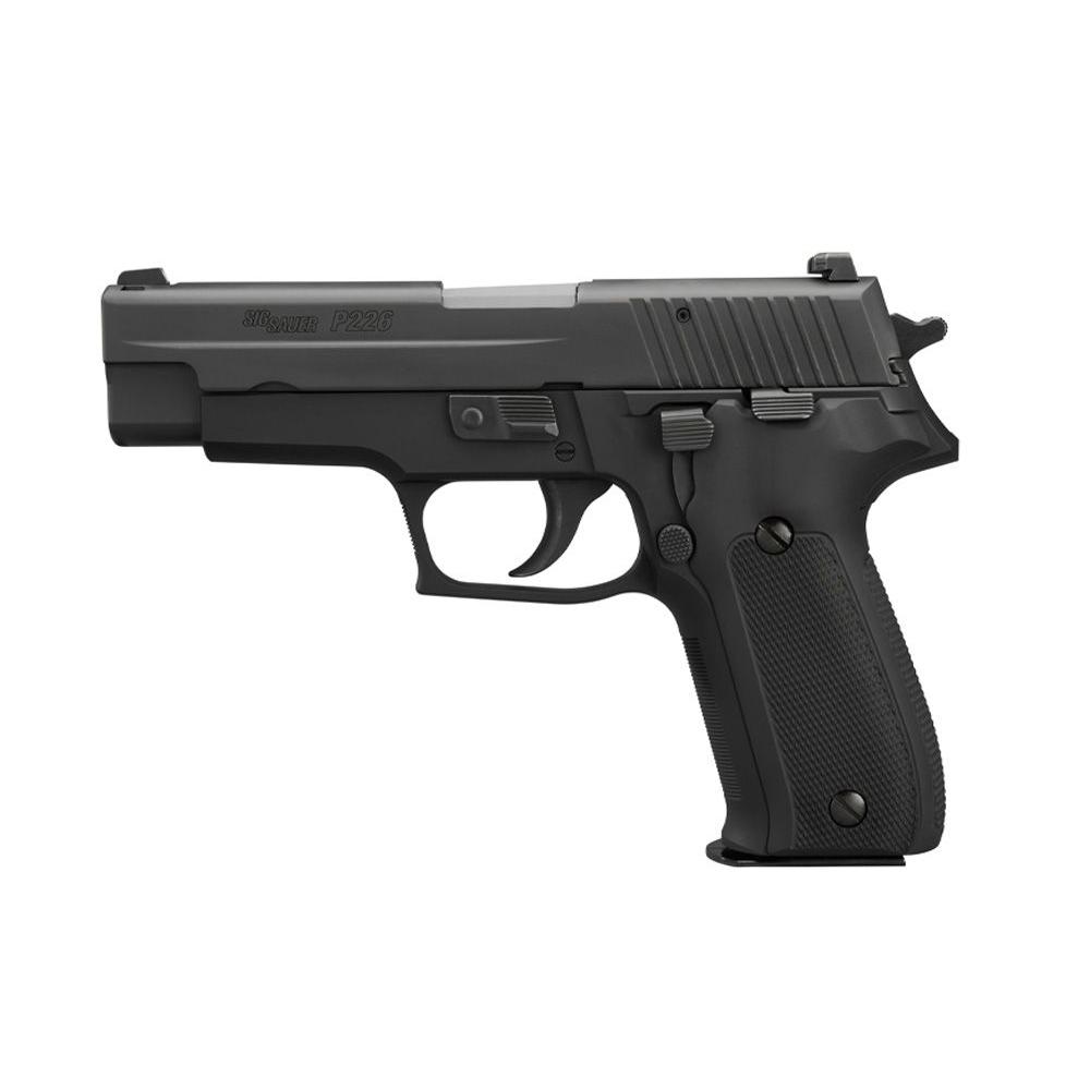 Sig Sauer 40th Anniversary P226 Handgun 9mm Luger15rd Magazines(2) 4.4" Barrel Limited Edition Picture of Sig Sauer P226 9MM 4.4IN NITRON BLK DA/SA (2) 15RD STEEL MAG 40YR ANV LIMITED ED