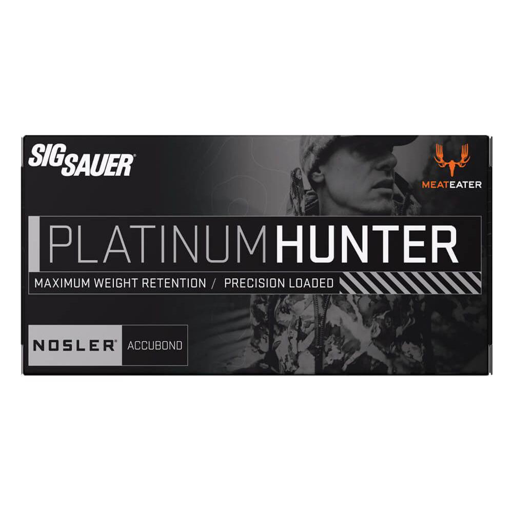 Sig Sauer Platinum Hunter Accubond Rifle Ammunition 6.5 Creedmoor 140gr PT 2266 fps 20/ct Picture of Sig Sauer AMMO 6.5 CREEDMOOR 140GR PLATINUM HUNTER ACCUBOND BOX/20