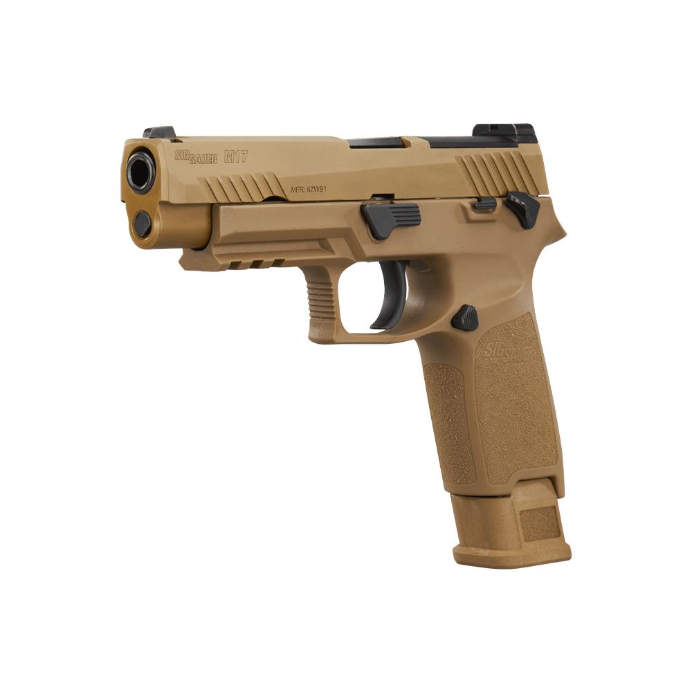 Sig Sauer M17 Coyote OR Handgun 10rd Magazines(3) 4.7" Barrel Manual Safety Picture of Sig Sauer Sig M17 9mm 4.7in Coyote Polymer Grip (3) 10rd steel Mags