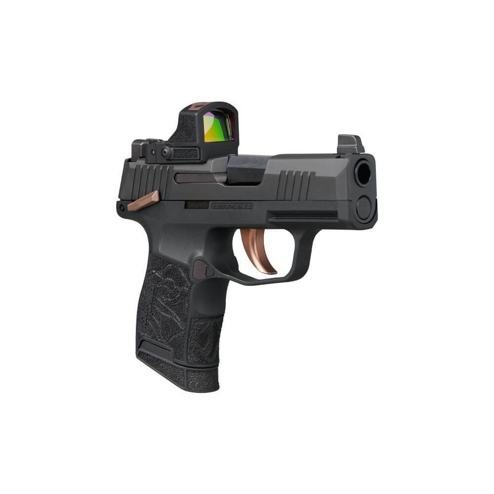 Sig Sauer P365 Rose Handgun .380 ACP 10rd Magazines (2) 3.1" Barrel Black with Romeo-RS Picture of Sig Sauer SIG P365 380ACP 3.1IN RSE BLK XRAY 3 SUPP SGHT 2-10RD MAG RME-RS MNL SFTY