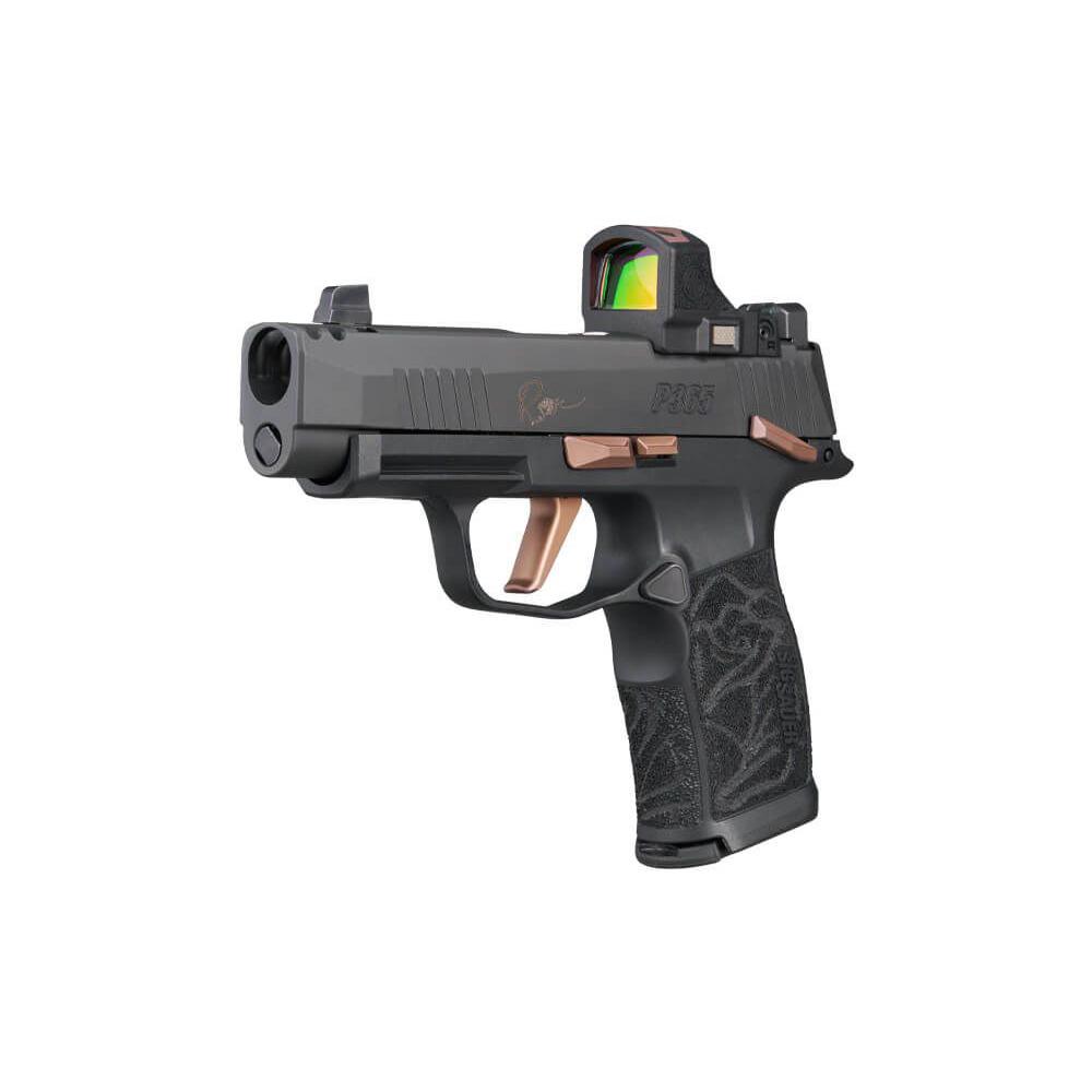 Sig Sauer P365-XL Rose Handgun .380 ACP 12rd Magazines (2) 3.7" Barrel Black with Romeo-RS Comp Picture of Sig Sauer SIG P365 9MM 3.1IN RSE BLK XRAY 3 SUPP SGHT 2-12RD MAG RME-RS MNL SFTY COMP