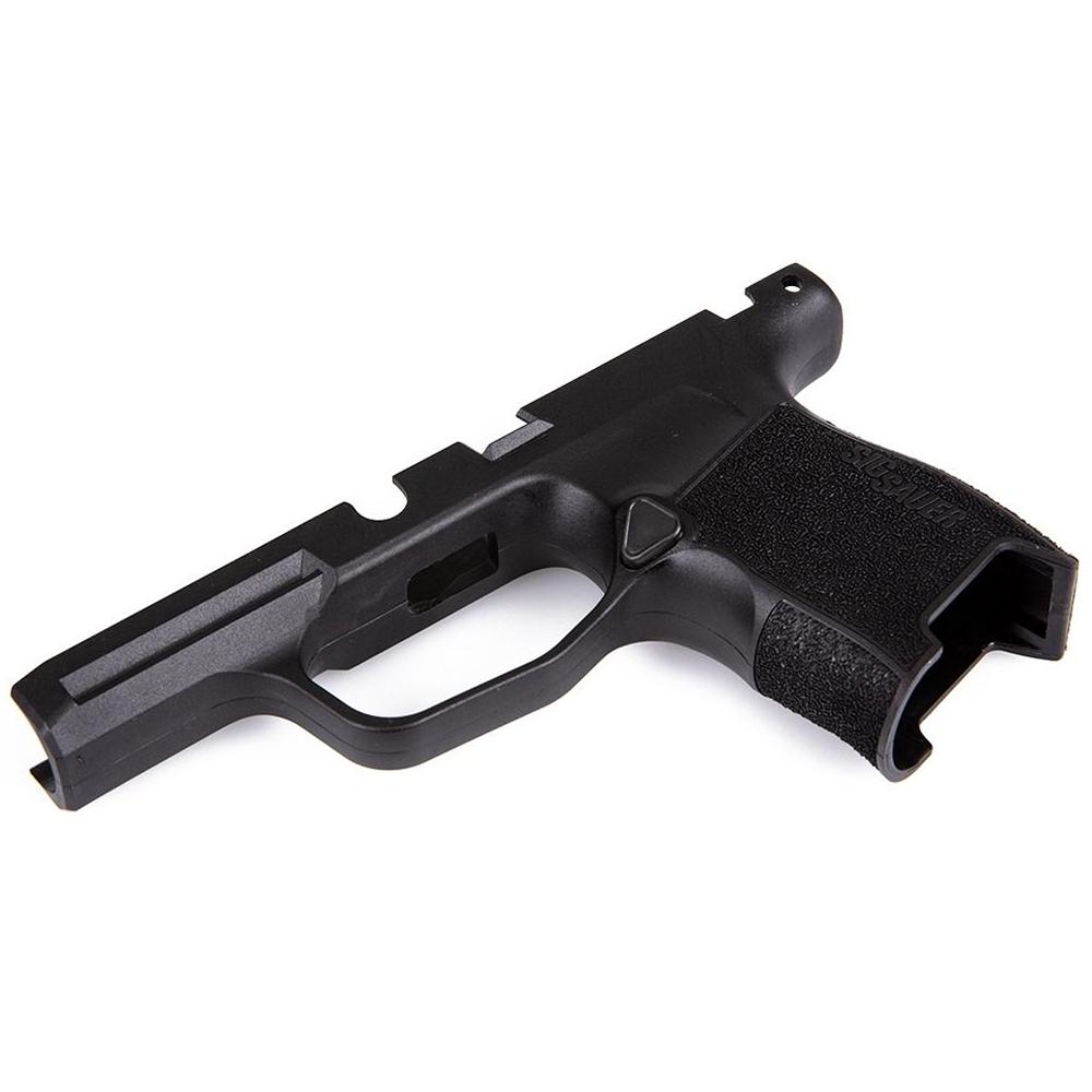 Sig Sauer P365 Handgun Grip 9mm Luger/380 Manual Safety Black Bulk Picture of Sig Sauer Sig GRIP MODULE ASSY P365 9MM MANUAL SAFETY BLK BULK Packaging