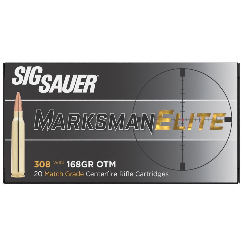 Sig Sauer Elite Match Rifle Ammunition .308 Win 168gr OTM 2700 fps 20/ct Picture of Sig Sauer AMMO 308 WIN 168GR ELITE MATCH GRADE OTM BOX/20