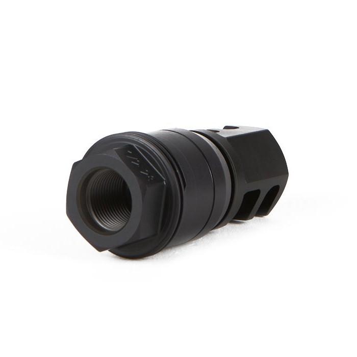 Sig Sauer Clutch-Lok Shouldered QD Muzzle Brake for SLX/SLH Suppressors 5.56mm Black Picture of Sig Sauer SIG MUZZLE BRAKE 5.56MM CLUTCH-LOK 90 DEG SHOULDER