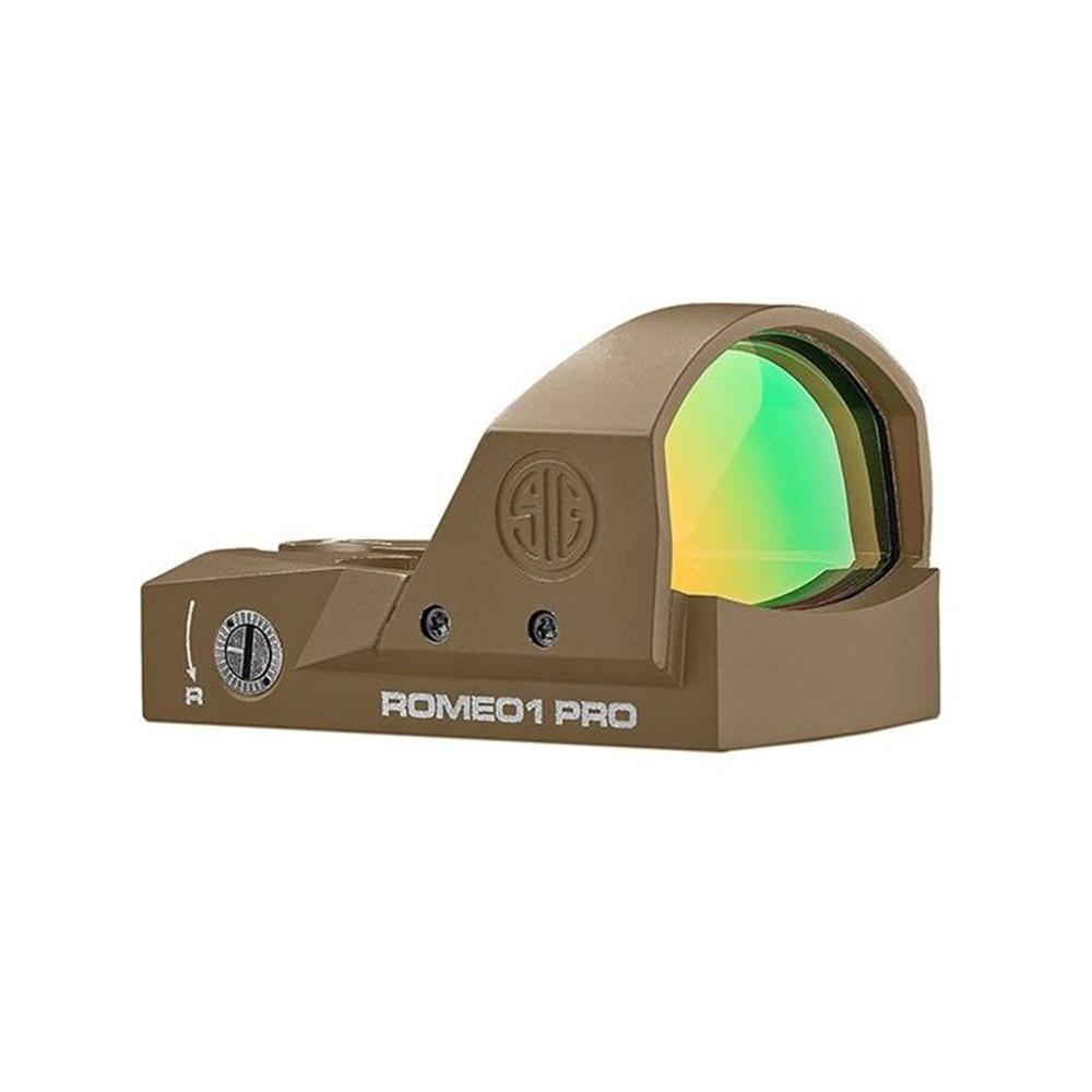 Sig Sauer Romeo1PRO Open-Reflex Red Dot Sight 1x30mm 6MOA Adj Steel Shroud FDE Picture of Sig Sauer ROMEO1PRO 6 MOA 1.0 MOA ADJUST STEEL SHROUD FDE