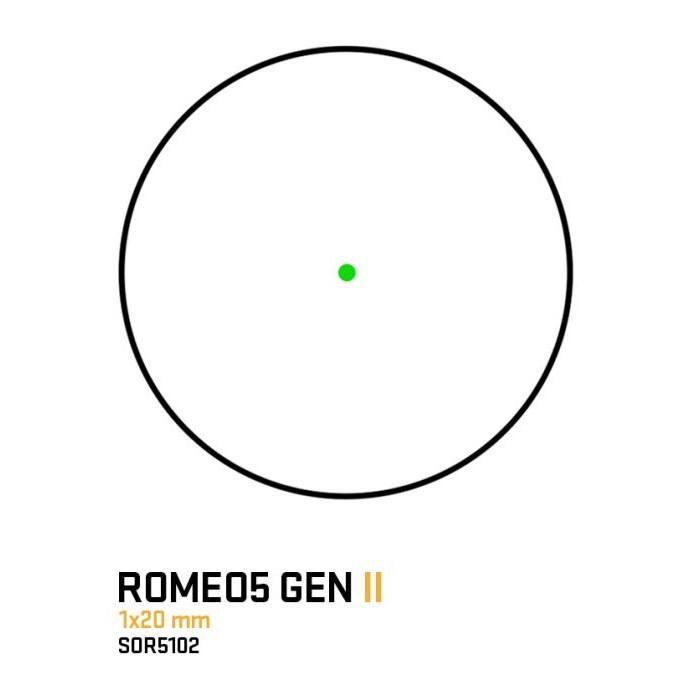 Sig Sauer Romeo5 Gen II Compact Red Dot Sight 1x20mm 1 MOA Green Dot 0.5 MOA Adj Picture of Sig Sauer ROMEO5 GEN II COMPACT GREEN DOT SIGHT 1X20MM 1 MOA GREEN DOT 0.5 MOA ADJ