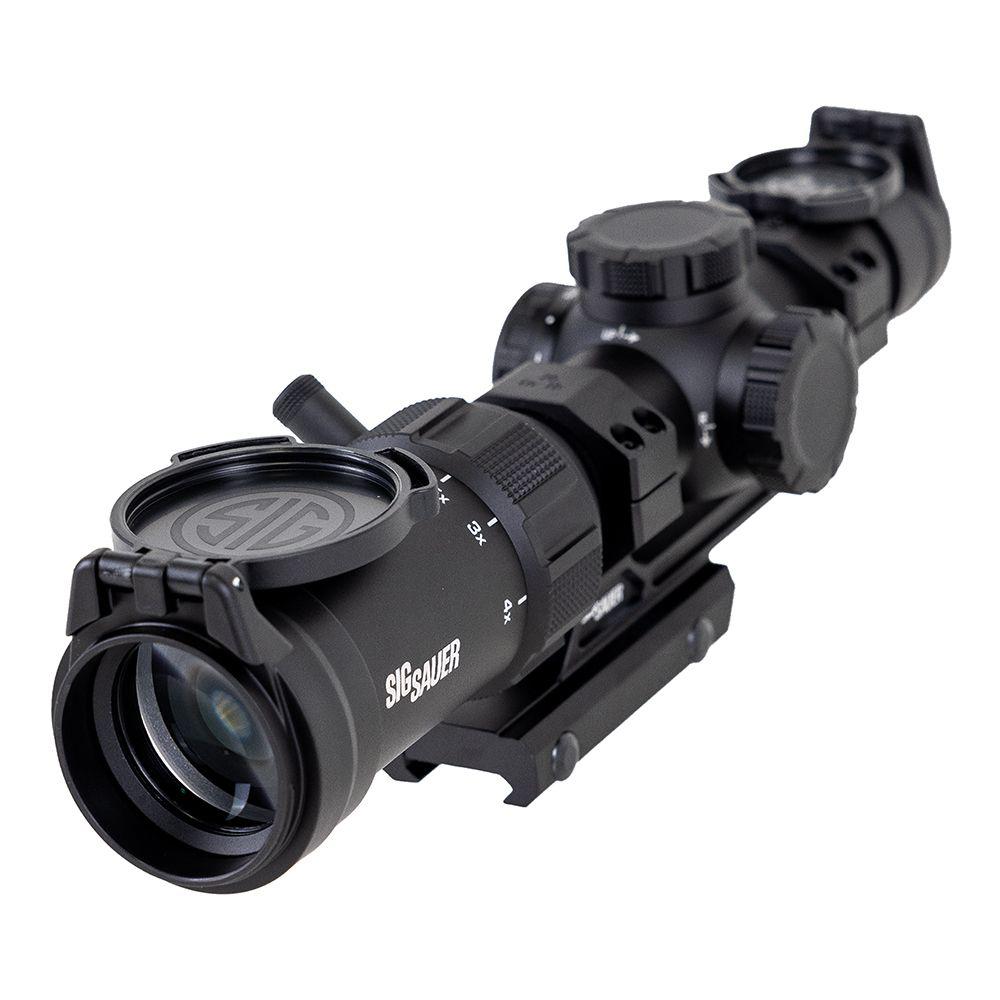 Sig Sauer SPR Rifle Scope 1-4x24mm 30mm SFP Hellfire FL-4 Illum. Black with Mount Picture of Sig Sauer SIG TANGO-SPR SCOPE 1-4X24MM 30MM SFP HELLFIRE FL-4 ILLUM w/ MOUNT