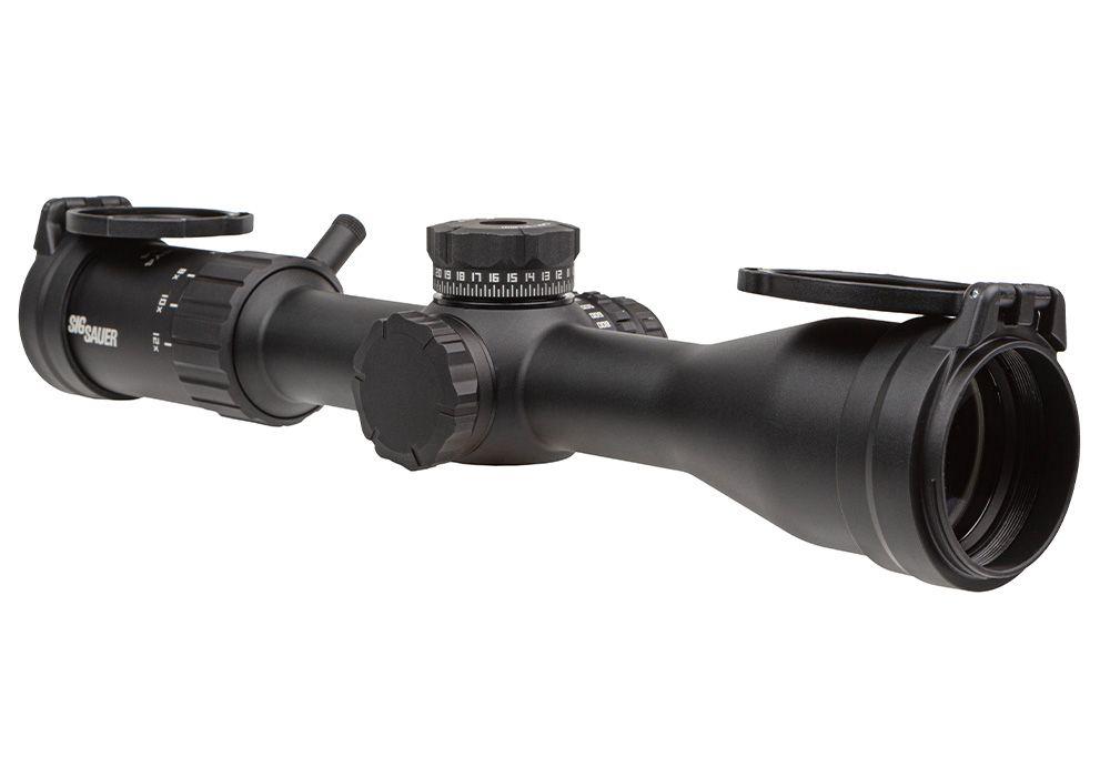 Sig Sauer Whiskey 4 Rifle Scope 3-12x44 30mm SFP BDC-1 Hellfire Illum Black Picture of Sig Sauer WHISKEY 4 SCOPE 3-12X44MM 30MM SFP HELLFIRE ILLUM BDC SIDE FOCUS