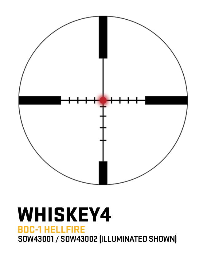 Sig Sauer Whiskey 4 Rifle Scope 3-12x44 30mm SFP BDC-1 Non-Illum Black Picture of Sig Sauer WHISKEY 4 SCOPE 3-12X44MM 30MM SFP BDC SIDE FOCUS