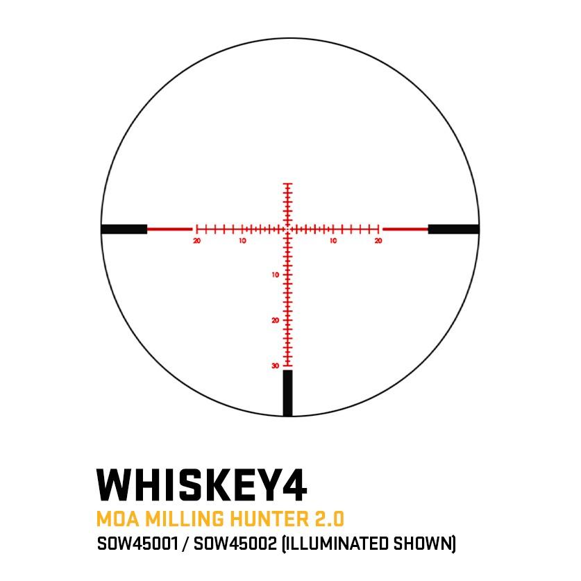 Sig Sauer Whiskey 4 Rifle Scope 5-20x50 30mm FFP MOA MIlling Hunter Non-Illum Exp ZeroStop Black Picture of Sig Sauer WHISKEY 4 SCOPE 5-20X50MM 30MM FFP MOA MILLING HUNTER 2.0 SIDE FOCUS