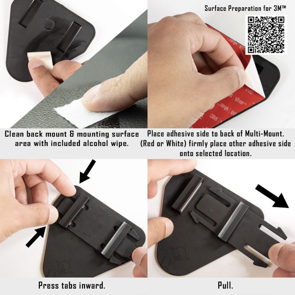 Mission First Tactical Multi-Mount Platform 1.5" Black Picture of Mission First Tactical MFT 1.5'' Clip Size Multi Mount Adapter Kit