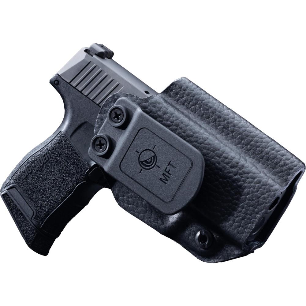 Mission First Tactical Leather Hybrid IWB/OWB Holster for Sig Sauer P365 Black Ambi Picture of Mission First Tactical MFT Sig Sauer P365 Leather Hybrid IWB/OWB - Black
