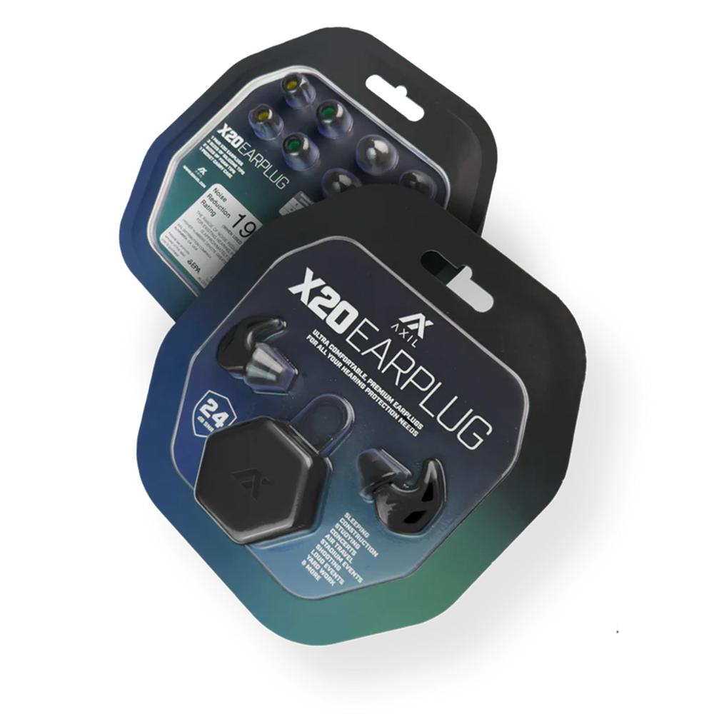 Axil X20 Passive Ear Plugs 17-24dB Black Picture of AXIL Axil X20 Earplug - Black