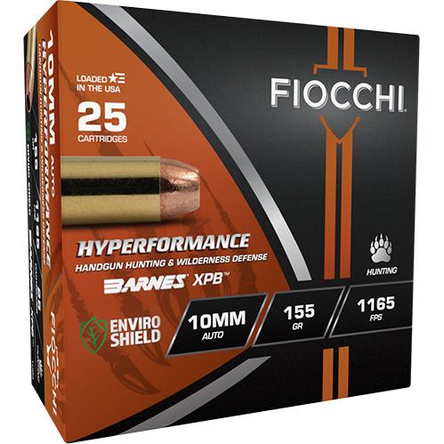 Fiocchi Hyperformance Hunt Ammunition 10mm Auto 155gr HP 1165 fps 25/ct Picture of Fiocchi Ammunition FIOCCHI Hyperformance Hunt 10mm 155gr XPB 25/RD