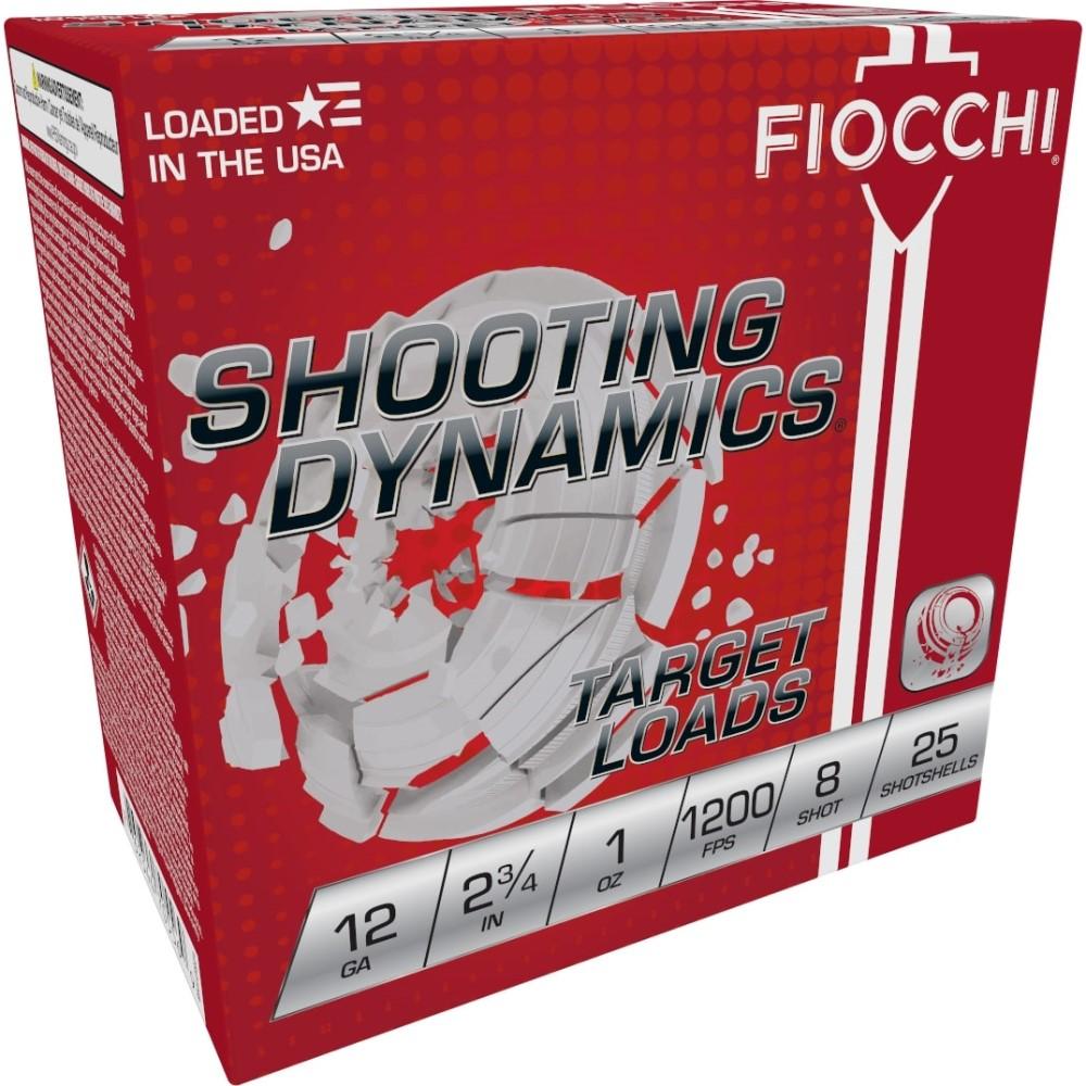 Fiocchi Exacta Heavy Shooting Dynamics Shotshells 12 ga 2-3/4 in 1oz 1200 fps #8 25/ct