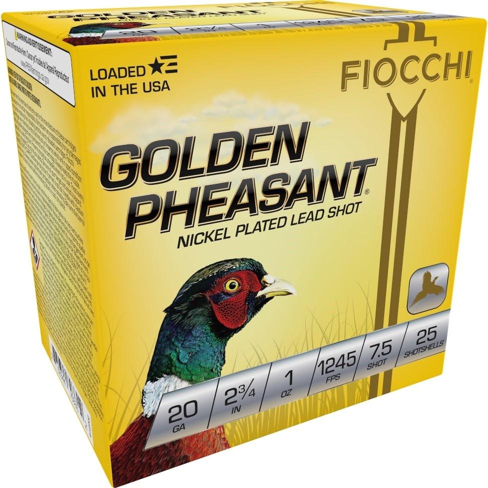 GOLDEN PHEASANT NP 20ga 2 3/4" 1oz #7.5 1245fps 25RD Picture of Fiocchi Ammunition GOLDEN PHEASANT NP 20ga 2 3/4" 1oz #7.5 1245fps 25RD