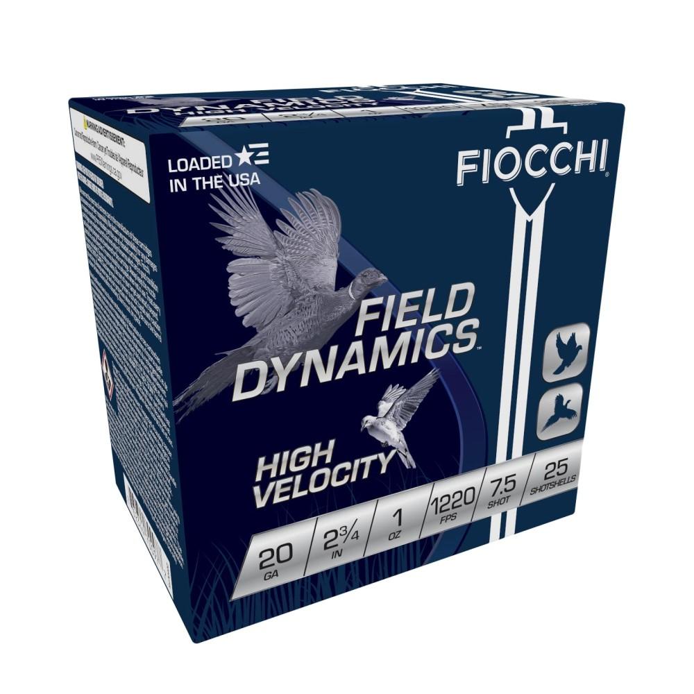 Fiocchi High Velocity Shotshells 20ga. 2-3/4" 1oz #7.5 25/ct Picture of Fiocchi Ammunition FIOCCHI 20GA HEAVY 2-3/4" 1OZ #7.5 1220 FPS