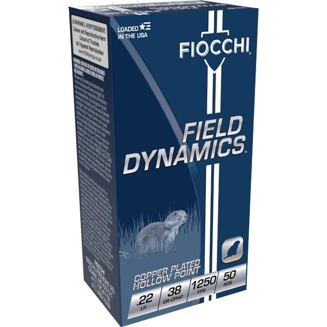 Fiocchi Performance Shooting Dynamics Rimfire Ammunition .22 LR 40 gr. CPRN 1250 fps 50/ct Picture of Fiocchi Ammunition FIOCCHI 22LR COPPER PLATED SP 40GR 50RD
