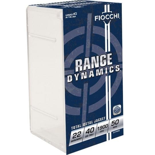 Fiocchi Range Dynamics Rimfire Ammunition .22 WMR 40 gr. TMJ 1900 fps 50/ct Picture of Fiocchi Ammunition FIOCCHI 22 WIN MAG 40GR TMJ 50RD BOX