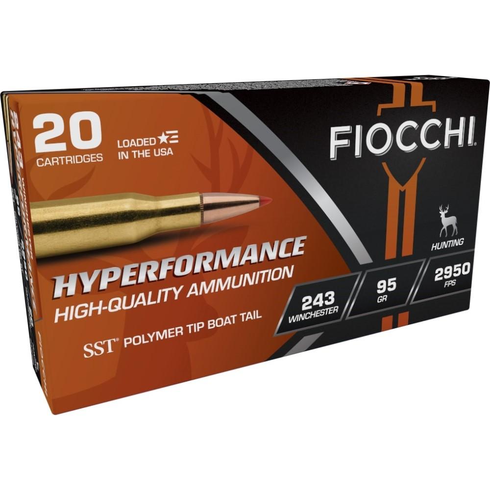 Fiocchi Hyperformance Hunt Rifle Ammunition .243 Win 95 gr SST 2950 fps 20/ct Picture of Fiocchi Ammunition FIOCCHI .243 95gr SST 2950 FPS 20 RD
