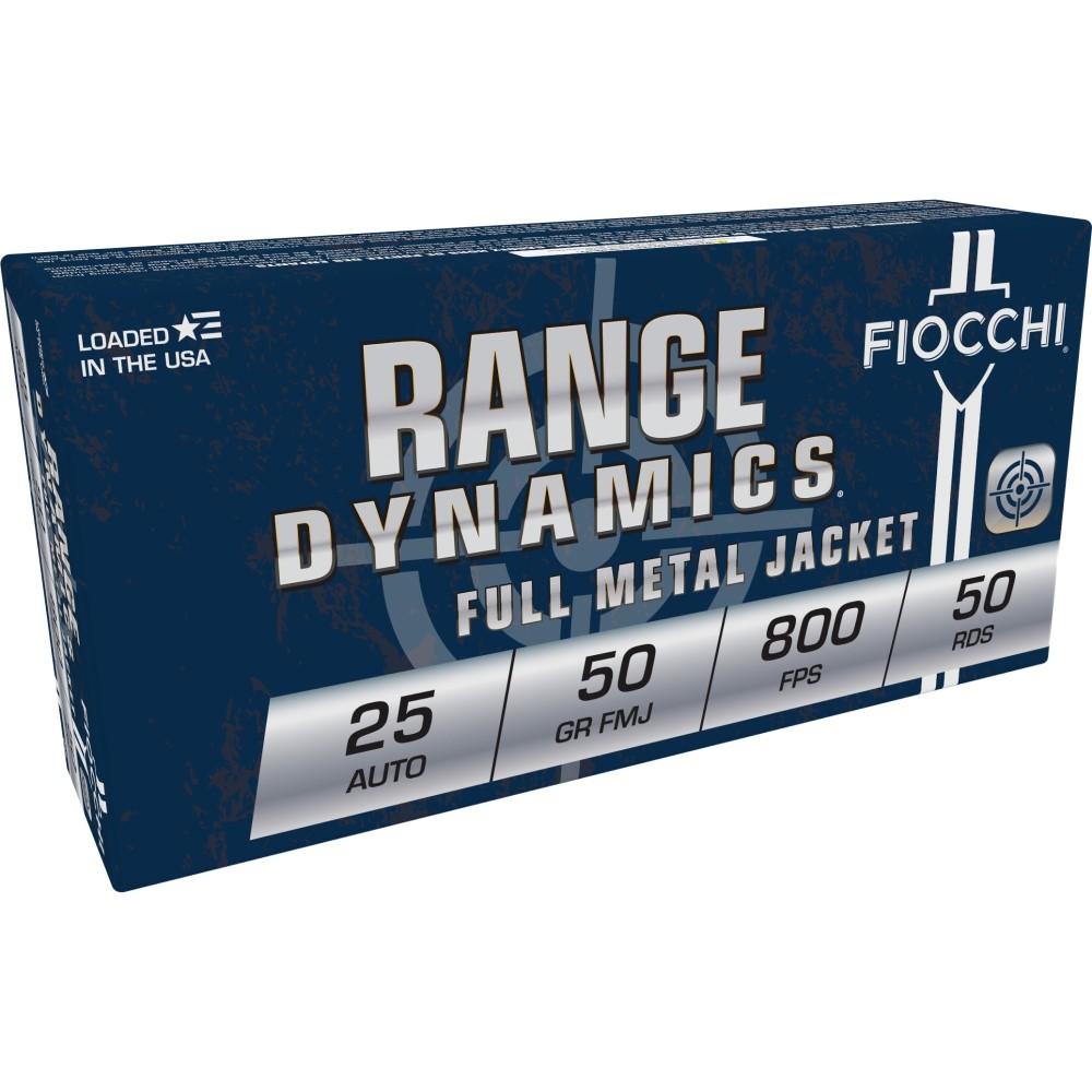 Fiocchi Pistol Shooting Dynamics Handgun Ammunition .25 ACP 50 gr FMJ 800 fps 50/rd Picture of Fiocchi Ammunition FIOCCHI 25 AUTO 50GR FMJ 50RD