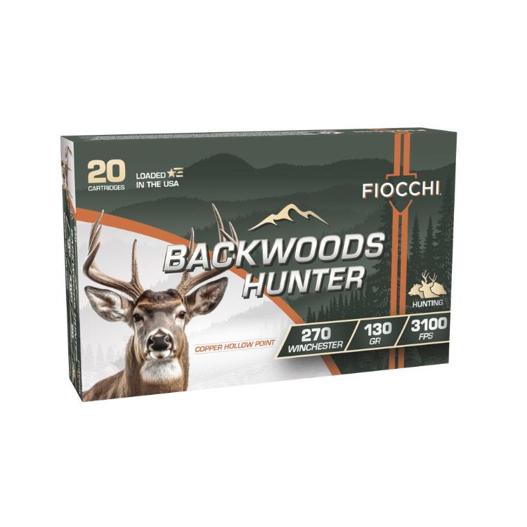 Fiocchi Backwoods Hunter Rifle Ammunition 270 Win 130gr HP 3100 fps 20/ct Picture of Fiocchi Ammunition Fiocchi Backwoods Hunter 270 Win. 130Gr CHP 3100 fps 20 Rds