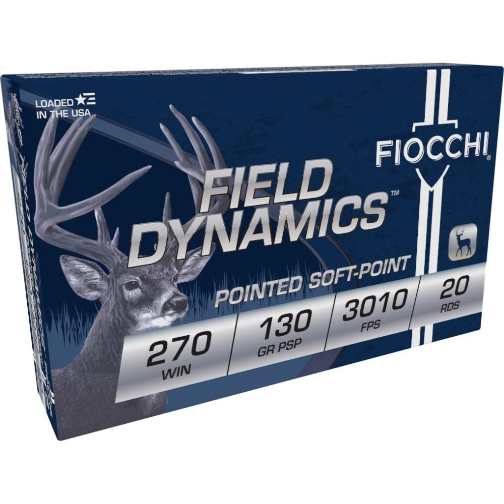 Fiocchi Field Dynamics Rifle Ammunition .270 Win 130 gr PSP 3010 fps 20/ct Picture of Fiocchi Ammunition FIOCCHI .270 Win. 130gr PSP 3010 FPS 20 RD
