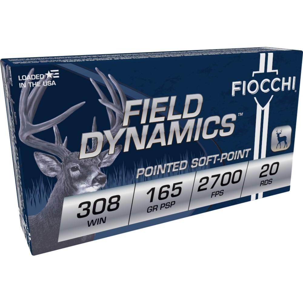 Fiocchi Field Dynamics Rifle Ammunition .308 Win. 165 gr PSP 2700 fps 20/ct Picture of Fiocchi Ammunition FIOCCHI .308 Win. 165gr PSP 2700 FPS 20 RD