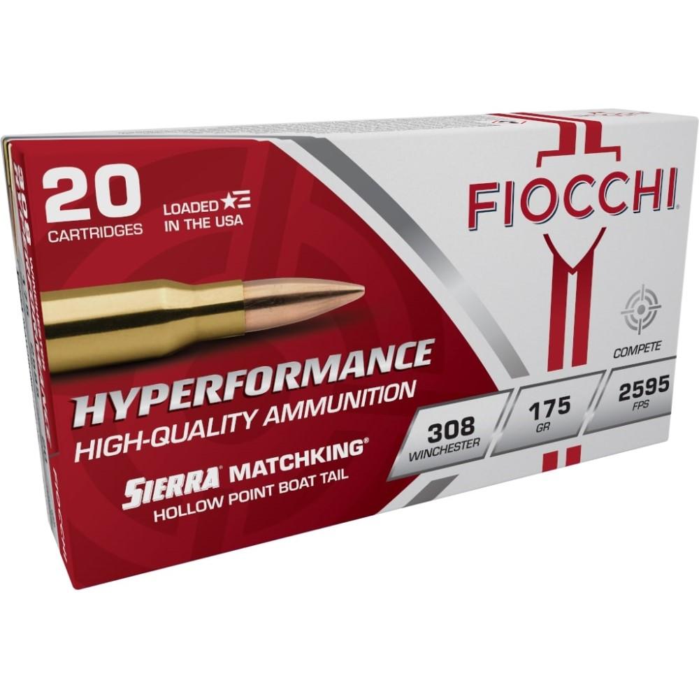 Fiocchi Hyperformance Matchking Rifle Ammunition .308 Win. 175 gr HPBT 2595 fps 20/ct Picture of Fiocchi Ammunition FIOCCHI .308 Win. 175gr HPBT MatchKing 2595 FPS 20 RD